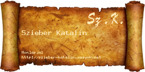 Szieber Katalin névjegykártya