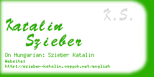 katalin szieber business card